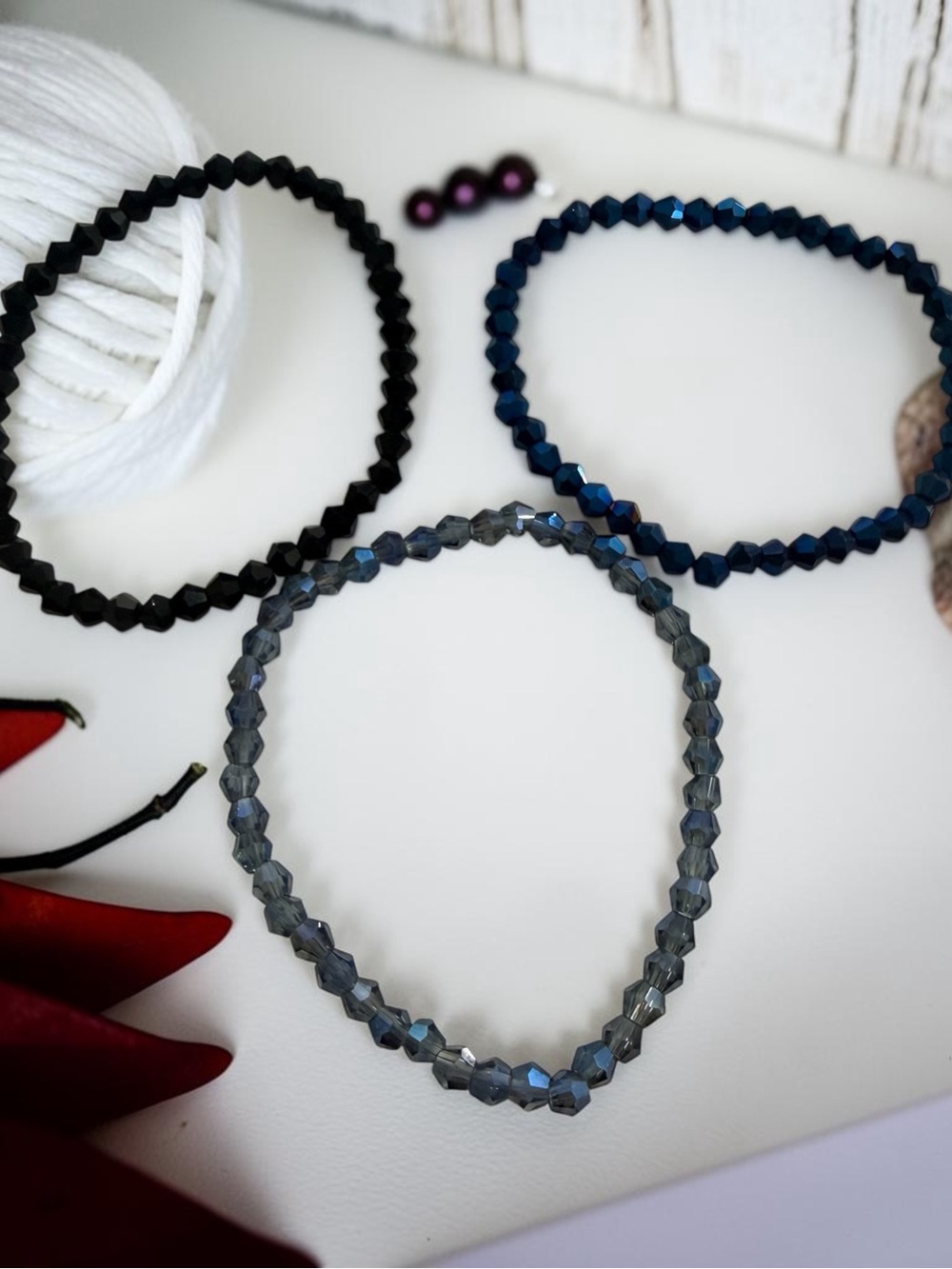 Faceted Crystal Stretch Bracelet